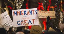 Immigrants make America Great sign 