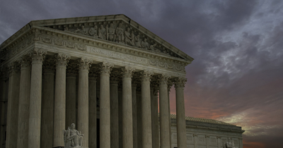 Supreme Court at sunset