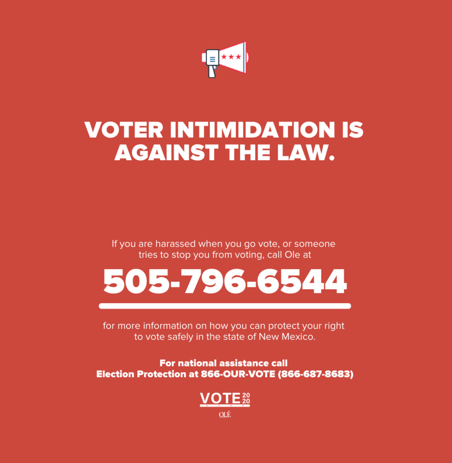 Voter Intimidation is against the law.
